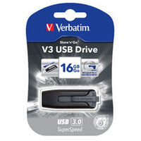 Verbatim 16GB V3 USB3.0 Grey Store'n'Go V3; Rectractable