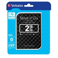 Verbatim 2TB 2.5' USB 3.0 Black Store'n'Go HDD Grid Design