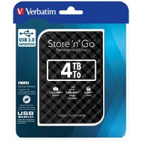 Verbatim 4TB 2.5' USB 3.0 Black Store'n'Go HDD Grid Design