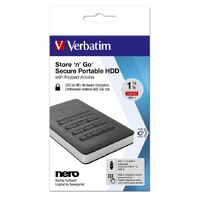 Verbatim Store "n" Go Secure Portable HDD with Keypad Access 1TB - Black