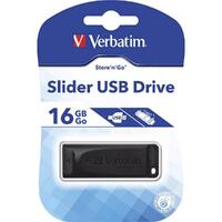 Verbatim USB2.0 Store 'n' Go Slider USB Drive 16GB Black