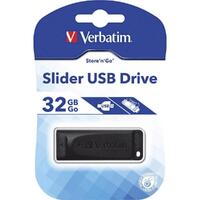 Verbatim USB2.0 Store 'n' Go Slider USB Drive 32GB Black