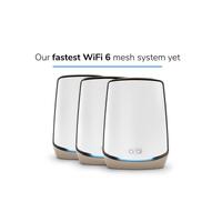 NETGEAR Orbi Tri-Band WiFi 6 Mesh System - 3 pack (RBK863S-100APS)