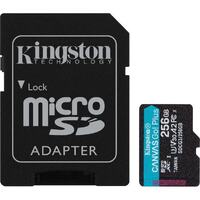 KINGSTON 256GB MSDXC CANVAS GO PLUS 170R A2 U3 V30 CARD + ADAPTER - SDCG3/256GB