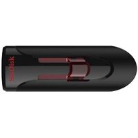 SanDisk  32GB Cruzer Glide 3.0 USB Flash Drive CZ600  USB3.0 Black with red slider retractable design