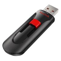 SanDisk  64GB Cruzer Glide 3.0 USB Flash Drive CZ600  USB3.0 Black with red slider retractable design