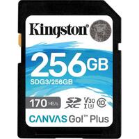 KINGSTON 256GB SDXC CANVAS GO PLUS 170R C10 UHS-I U3 V30 - SDG3/256GB