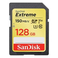 SanDisk 128GB Extreme SDXC UHS-I U3 V30 Class 10 Memory Card - 150MB/s