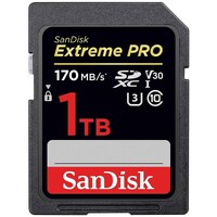 SanDisk 1TB Extreme PRO SDXC UHS-I U3 V30 Class 10 Memory Card - 170MB/s