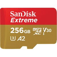 SanDisk 256GB Extreme microSDXCV30U3C10A2UHS-I160MB/s R90MB/sW4x6SD