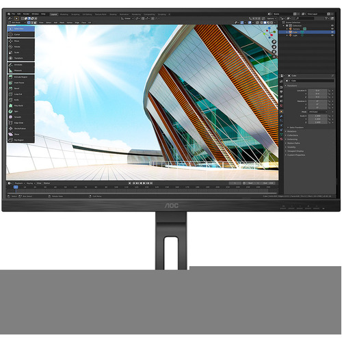 AOC 27' IPS 4ms FHD Business Monitor - HDR Mode, Adaptive Sync, VGA, DVI, HDMI, DP, and Speaker x2,  VESA100mm, USB3.2 Hub,  4 way Adjustable Stand.