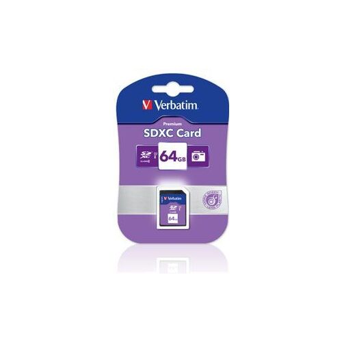 Verbatim SDXC 64GB (Class 10 UHS-I) Up to 45MB/Sec 300X read speed