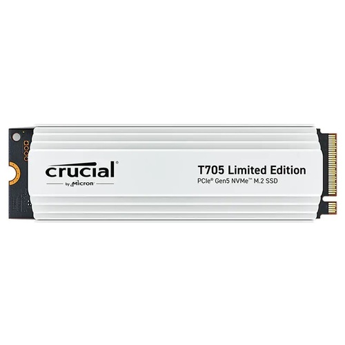 Crucial T705 2TB PCIe 5.0 M.2 NVMe SSD with Limited Edition White Heatsink - CT2000T705SSD5A