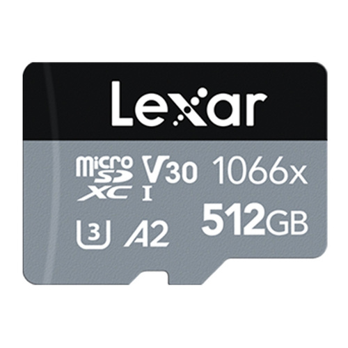 Lexar 512GB Professional 1066x microSDXC UHS-I Silver Memory Card - 160MB/s