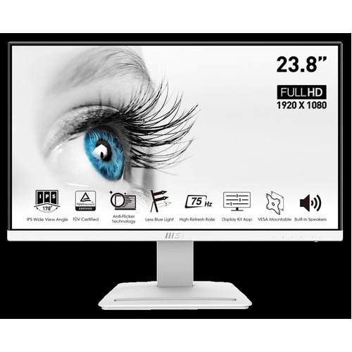 MSI PRO MP243W 23.8" FHD IPS Business Monitor, White