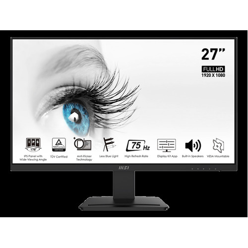 MSI PRO MP273 27" FHD IPS Business Monitor, Black