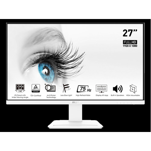 MSI PRO MP273W 27" FHD IPS Business Monitor, White