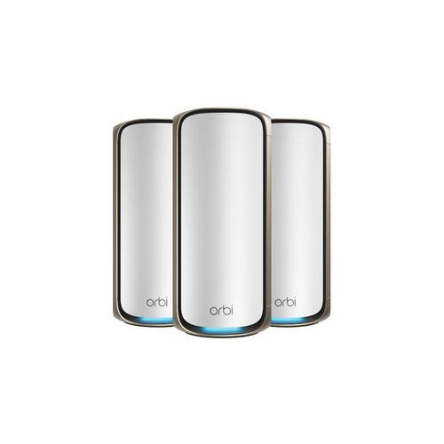 Netgear Orbi 970 Series Quad-Band WiFi 7 Mesh System 27Gbps 3-Pack 1-year NETGEAR Armor included