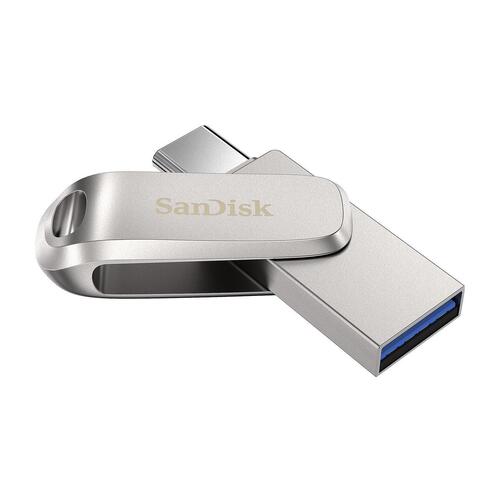 SANDISK ULTRA DUAL DRIVE LUXE USB TYPE-CTM FLASH DRIVE SDDDC4 64GB USB TYPE C METAL USB3.1/TYPE C REVERSIBLE CONNECTOR SWIVEL