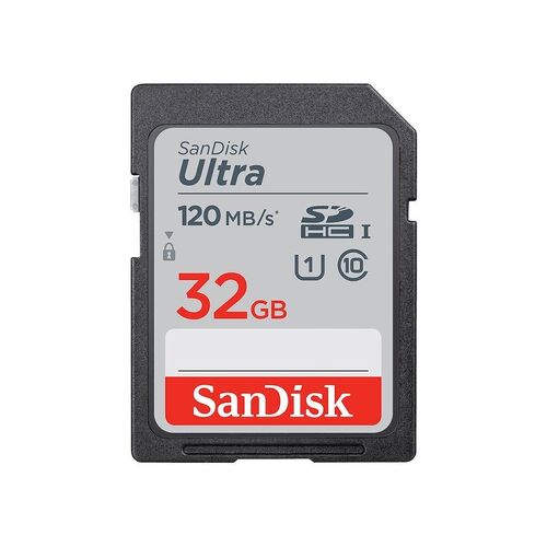 SanDisk Ultra 32GB SDHC UHS-I Class 10 U1 Memory Card - 120MB/s