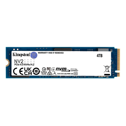 Kingston NV2 4TB PCIe 4.0 NVMe M.2 2280 SSD - SNV2S/4000G