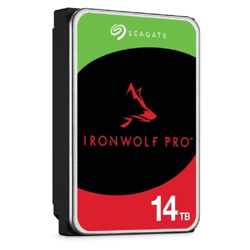 SEAGATE IronWolf Pro, NAS, 3.5" HDD, 14TB, SATA 6Gb/s, 7200RPM, 256MB Cache - ST14000NT001