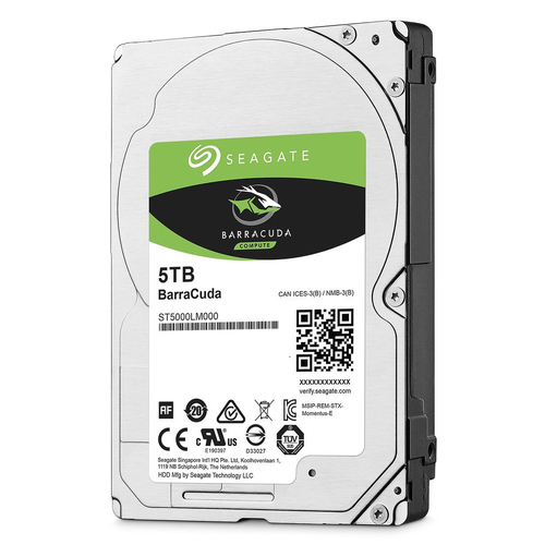 Seagate ST5000LM000 5TB BarraCuda 2.5" 15mm SATA3 5400RPM Laptop Hard Drive