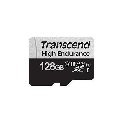 Transcend 128GB Micro SD UHS-I U1 with Adapter 100MB/S High Endurance Perfect for IP Cameras and DashCam CAM