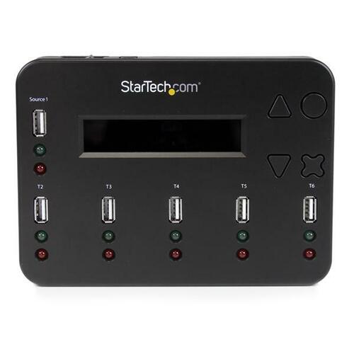 StarTech USB 1:5 Flash Drive Duplicator & Multi-Pass DoD Eraser - USBDUP15