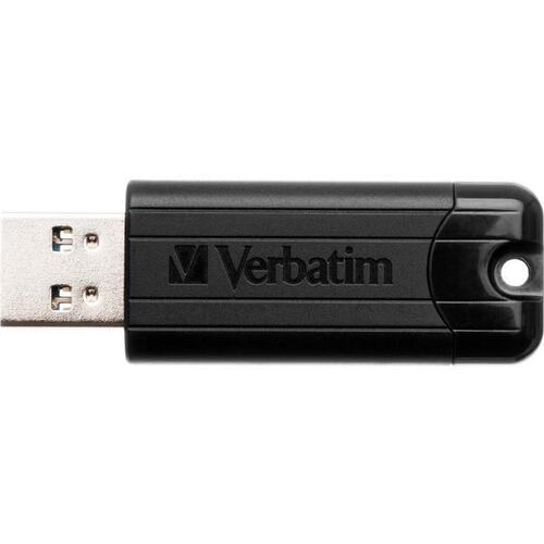 VERBATIM STORE N GO PINSTRIPE USB 3.0 DRIVE 32GB - BLACK MICROBAN - 66775