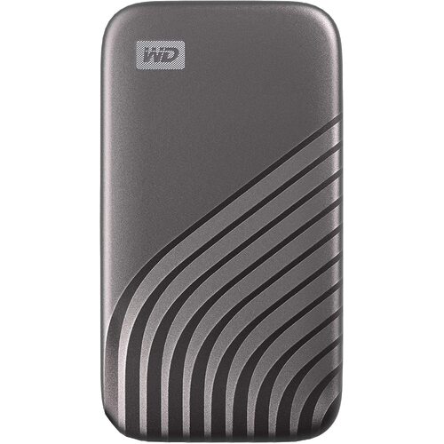 WESTERN DIGITAL My Passport SSD, 4TB, Gray, USB 3.2 Gen-2, Type C & A, 1050MB/s R 1000MB/s W - WDBAGF0040BGY-WESN