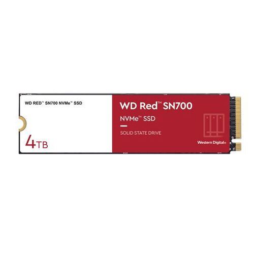 Western Digital WD Red SN700 4TB NVMe NAS SSD 3400MB/s 3100MB/s R/W 5100TBW 550K/520K IOPS M.2 Gen3x4